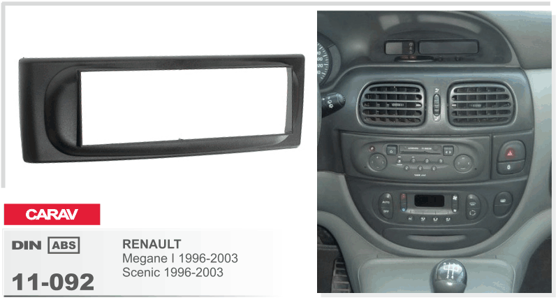 CARAV 11-151-27-7 Install dash Kit double DIN trim for RENAULT Mégane II ISO Set