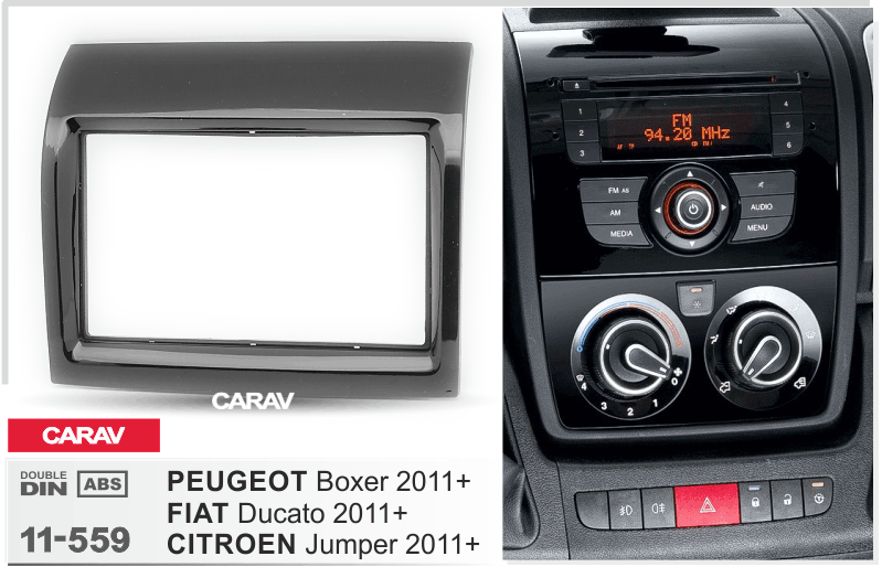 Autorradio radio diafragma 11-559 doble din para citroen Fiat Peugeot