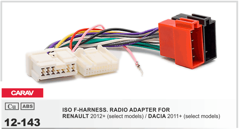 CARAV 12-043 Autoradio Adapterkabel ISO für RENAULT Logan Duster Dacia Sandero